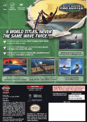 Kelly Slater's Pro Surfer box cover back